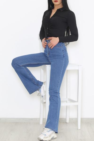 İspanyol Paça Kot Pantolon Açıkmavi - 8779.1572.