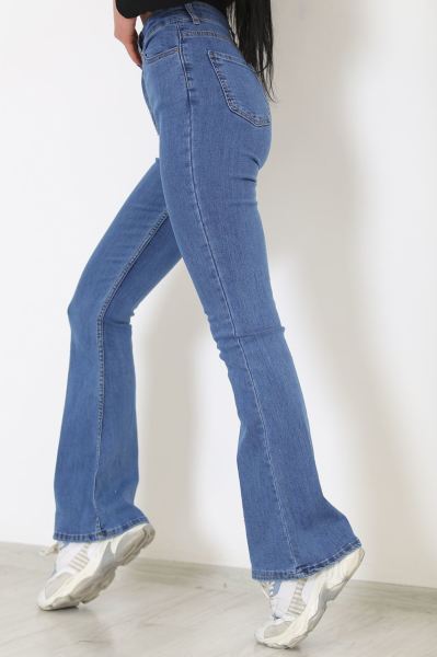 İspanyol Paça Kot Pantolon Açıkmavi - 8779.1572.