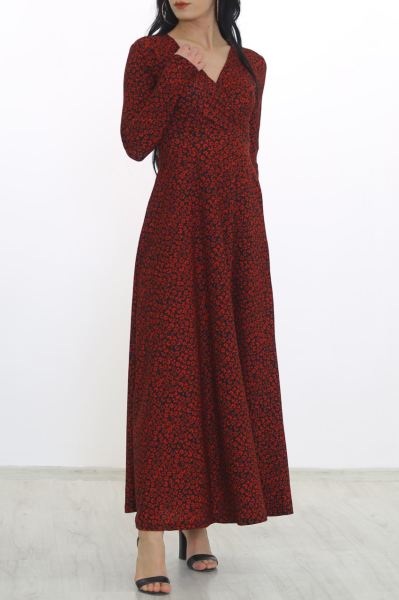 Çiçekli Elbise Kırmızıçiçekli - 4987.716.