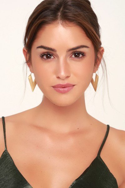 Halcyon Brushed Gold Earrings