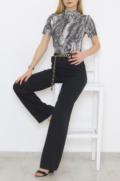 Desenli Bluz Yılandesenli - 1089.1212.