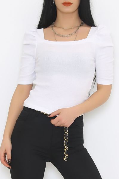 Prenses Kol Bluz Beyaz - 1102.1320.