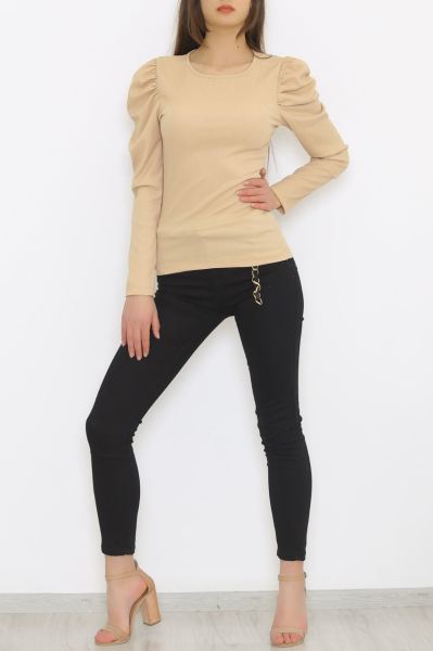 Prenses Kol Bluz Sütlükahve - 8875.107.