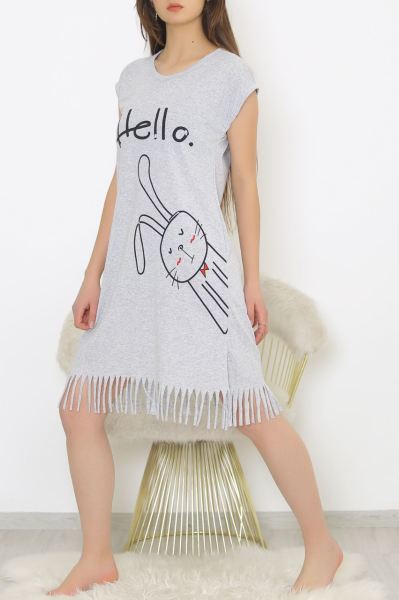 Japone Kol Elbise Gri4 - 8873.1287.